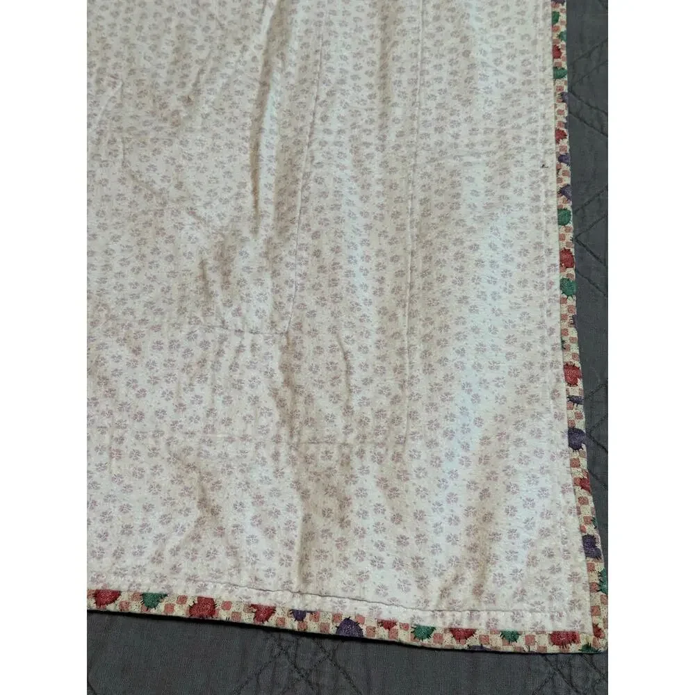 90s VTG Handmade Hunny Bunny Rabbit Baby Quilt Crib Blanket Pink & White Hearts